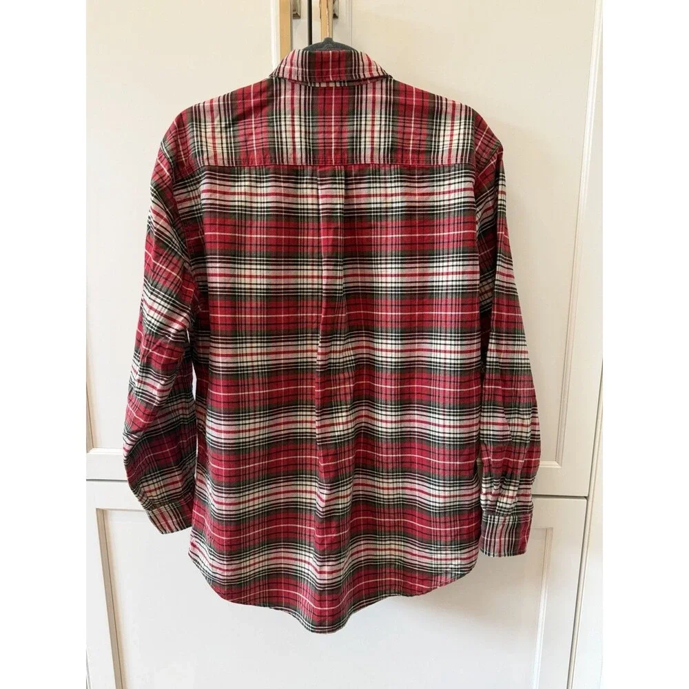 Vintage J Crew Oarsman Shirt Mens Plaid Button Down Cotton Medium Perfect Y2K